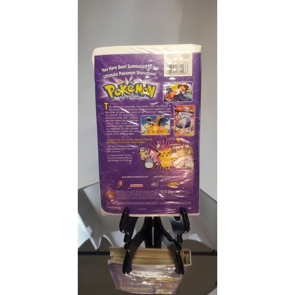 Vintage Pokemon The First Movie Mewtwo vs Mew VHS Tape Clamshell 1997 Nintendo - Picture 2 of 2